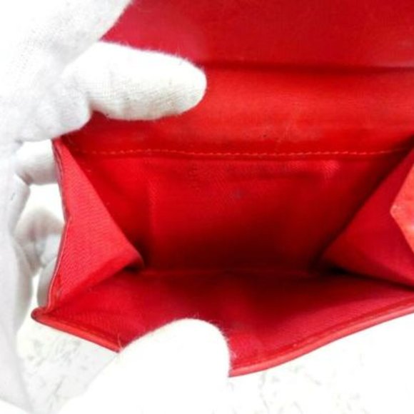 Fendi Leopard Print Canvas Red Leather Bi-fold - Picture 5 of 8